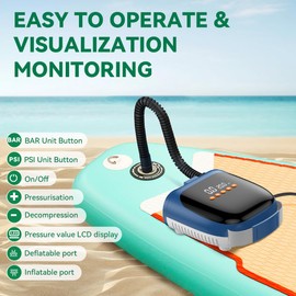20PSI High Pressure SUP Vehicle Electric Air Pump, Inflation Paddle Board Pump for Stand Up Paddle Boards, Kayak, Tent