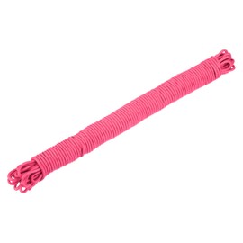 MECCANIXITY Polypropylene Rope Braid Cord 30M/98.4ft 3/16" 4mm Pink for Indoor Outdoor Camping Clothes Line