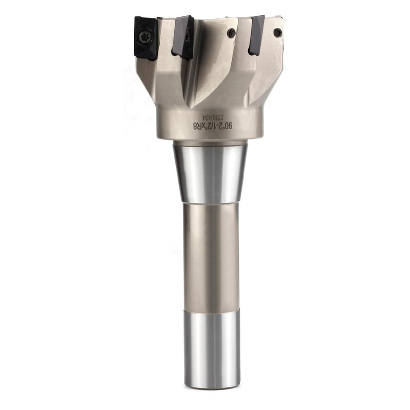 OSCARBIDE Indexable End Mill,R8 Shank,2-1/2" Cutting Dia, 6-1/4" Length, 90°,