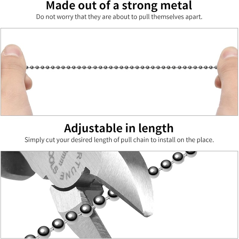 Ceiling Fan Pull Chain Extender, 24-inch Extra Long with Decorative