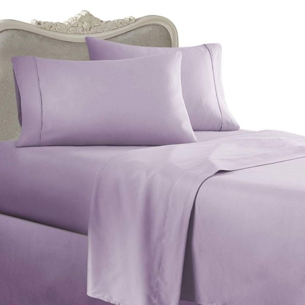 KING Size, LAVENDER Solid Solid/Plain, 1000 Thread Count / 1000TC