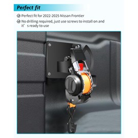 Dual-Pivot Retractable Truck Bed Ratchet Straps for Nissan Frontier, Multi-Angle Rotation Bed Mounted Retractable Tie Down Straps Compatible with 2022-2025 Nissan Frontier