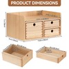 KIRIGEN Desk Organizer with 3 Drawers - Wood Drawer Storage