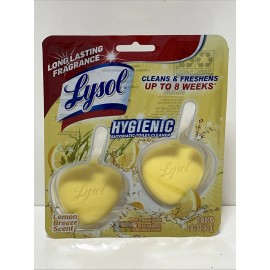 Lot Of (4) Lysol Hygienic Automatic Toilet Bowl Cleaner Lemon Breeze, 2 Pk Each