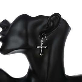 Cutesmile Fashion Jewelry 925 Sterling Silver Cute Cross Dangle Earrings