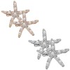 Elegant Pearl Rhinestone Starfish Hair Clips,4 PCS Gold Silver No