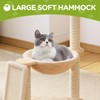 Small Cat Tree, Green Cat Tree with Scratching Post, Hammock