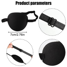 Pack of 4 3D Adjustable Medical Eye Patches for Adults Children Left or Right Eye Strabismus Amblyopia Double Vision (Black)