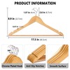 BLAUMORNIN Wooden Coat Hangers 20 Pack Adults Suit Hanger with