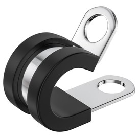 50 PCS 1/4 Inch Cable Clamps, 304 Stainless Steel Cable Clamps, Insulated Clamp, Hose Clamp, Pipe Clamp, Sturdy Clamp, and Wire Clamp by RTHIEAI