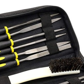 15PCS Small Wood Files and Rasps Set with Cleaning Brush Mini Metal Needle Files Set with Variety of Shapes and Sizes for Wood Carving Craft