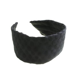 KOBE VINGTAINE HK-208-BK Polka Dots, Wide Headband, Polka Dot, Mature Look, Hair Accessory, Black