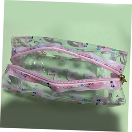 Minkissy 1pc Design PVC Toiletry Bag Portable Makeup Bag Multi Sections for Daily Use Fashion for Women