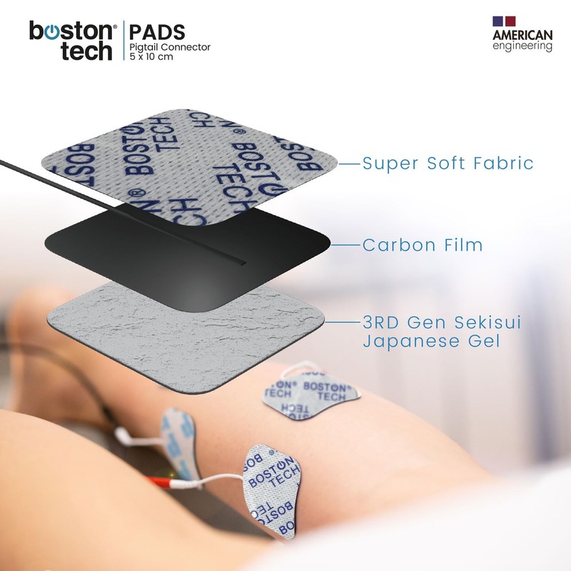 Boston Tech Electrodes. Pads Compatible with TENS EMS Electro Stimulators