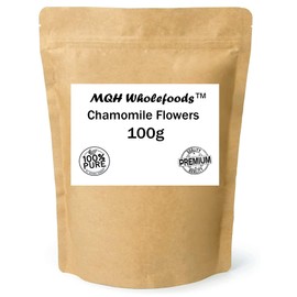 MQH Wholefoods™ Chamomile Flowers Herbal Tea Decaf Choose From 50+ Varieties Single And Mixed Blends (100g Chamomile Flowers)