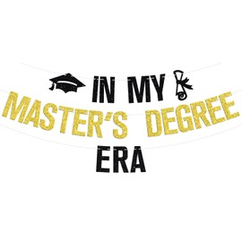 Congrats Master's Degree Era Banner, Mastered It/Happy Master's Degree, 2025 MBA MSW Graduation Party Decorations Supplies