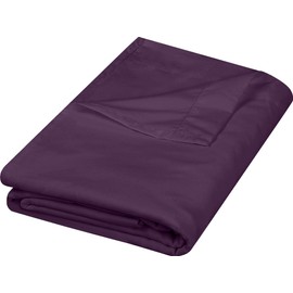 Utopia Bedding Flat Sheet - Soft Brushed Microfiber Fabric - Shrinkage & Fade Resistant Top Sheet - Easy Care - 1 Flat Sheet Only (King, Purple)