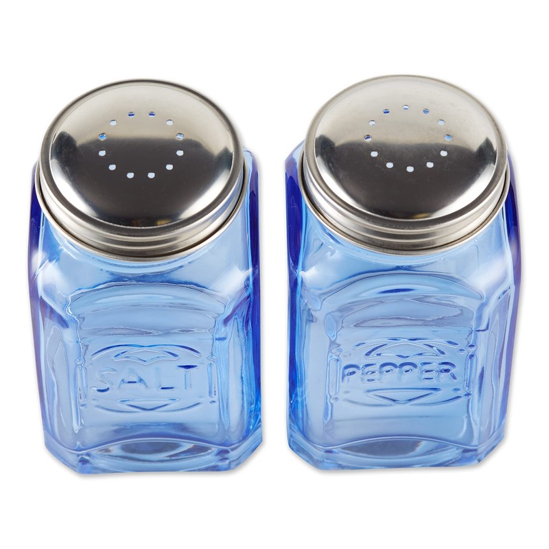 RSVP International Jumbo Retro Glass Salt & Pepper Shaker, Screw