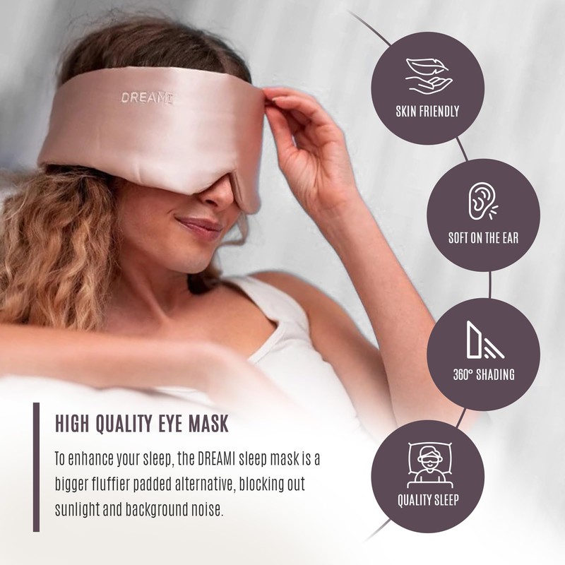 DREAMI - Sleep Mask for Men, Navy Blue - Padded