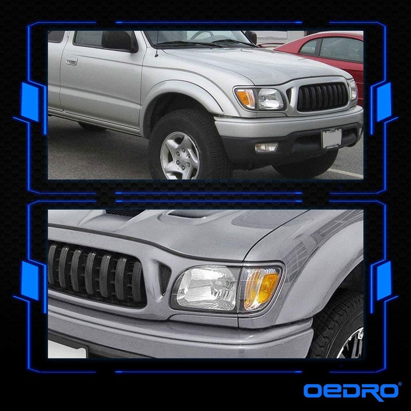 oEdRo Headlight Assembly Compatible with 2001 2002 2003 2004 Tacoma