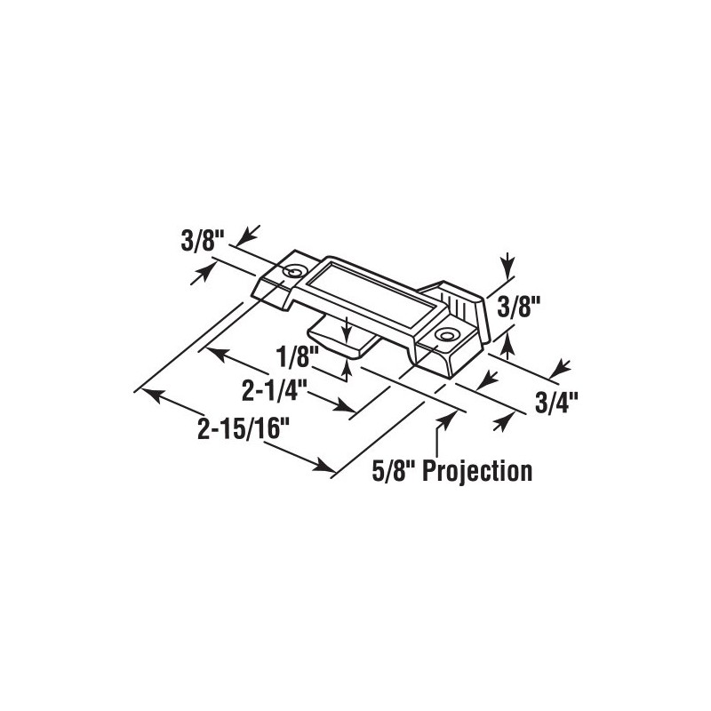 Prime-Line F 2591 Sash Lock, 5/8 In. Latch Projection, Fits