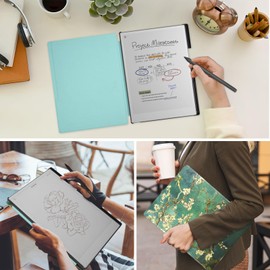 Caweet Case for Remarkable Paper Pro 11.8" 2024, Slim Hard Back Shell Protective Book Folio Cover with Built-in Pen Holder and Auto Wake/Sleep, Almond Blossom