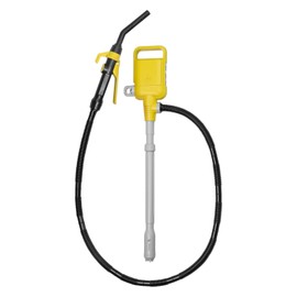 TERA PUMP TRCDM Fuel Transfer Pump w/Easy Handle, Flexible 4.1ft Hose, 2x Powerful Motor for 9.5 Liters/Min Gas Transfer - 2 x D Batteries, Not Included