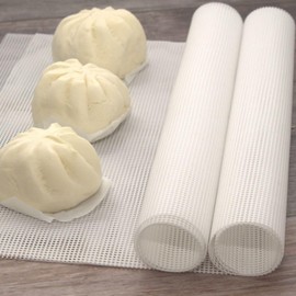 Silicone Steam Basket Pad, Steam Basket Cloth, Steamer Tray Cloth, Non-Stick Silicone Pad, Tray Cloth, Steamed Bun and Steamed Bread Pad, Rectangular Shape