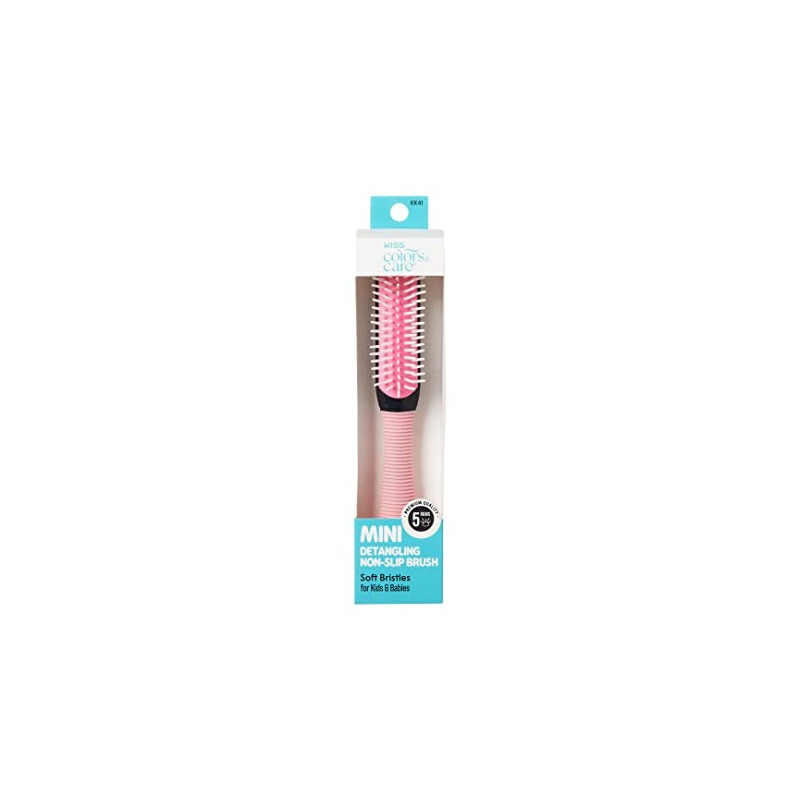 KISS Colors & Care Kids Adjustable Mini Detangling Non-Slip Brush