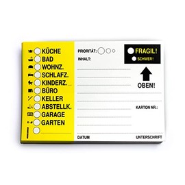 Professional Moving Labels – Large Vinyl Stickers for Labelling Moving Boxes & Furniture