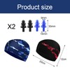 EUYKQNOI 2 Pcs Cuffia da Nuoto Unisex Nero Elastiche per