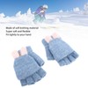 USB Heated Knitted Flap Gloves Half Finger 5V Winter Heating