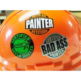 Unbranded/Generic 3 Hard Hat Stickers Caulks Master Painter Painting Funny Bump Cap Helmet Decals