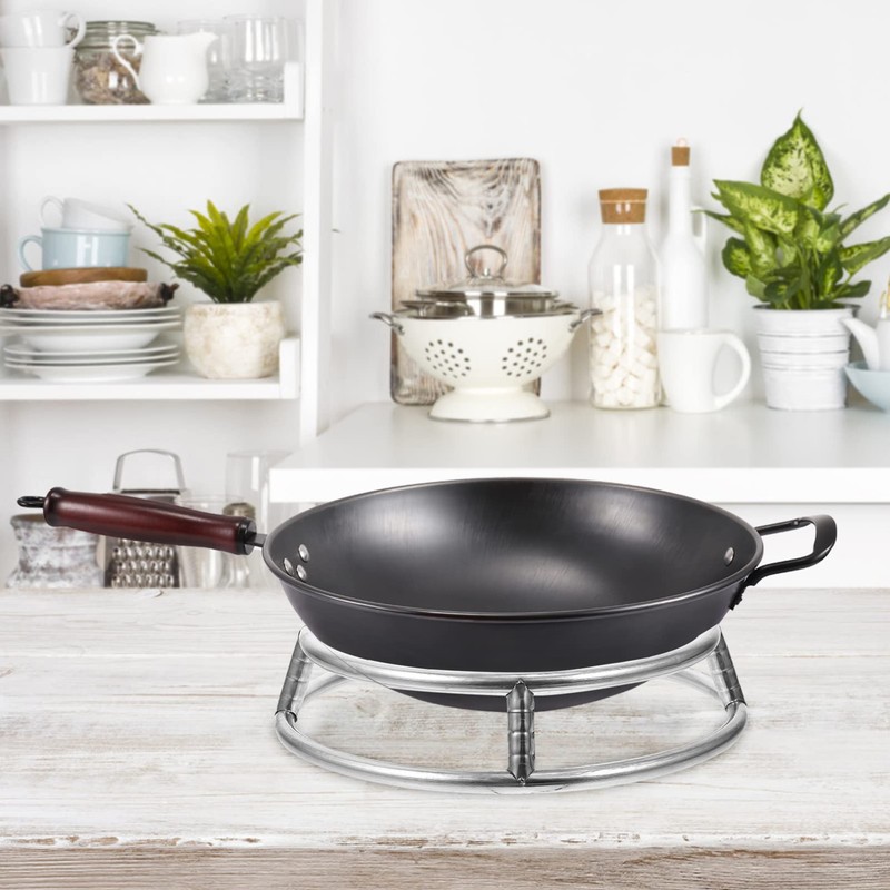 Angoily Wok Ring Rack Stainless Steel Double Layer Wok Pot