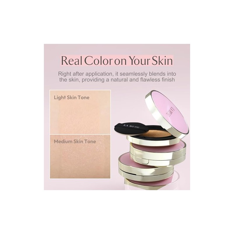 LA MUSE Base De Maquillaje Coreana En Formato Cushion, Tono