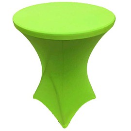 Gowinex Lime 30 x 42 inches Cocktail Highboy Spandex Fitted Stretch Tablecloth Table Cover Wedding Event Party (Lime)