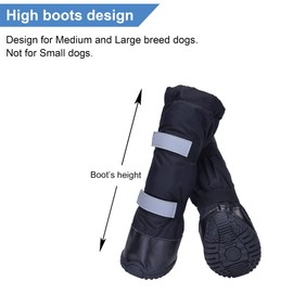 Hipaw Outdoor Dog Boots Winter Dog Shoes Nonslip for Snow Rain