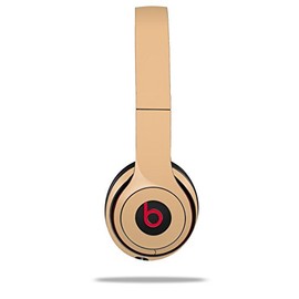 WraptorSkinz Skin Compatible with Beats Solo 4, Solo 3 and Solo 2 Wireless Headphones - Solids Collection Peach - Decal Vinyl Wrap (Headphones NOT Included)