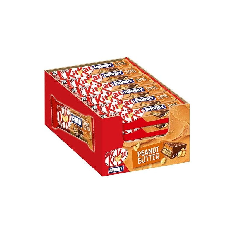 Chunky Kitkats Peanut Butter 42g Chocolate Bars Bulk Box Chocolate