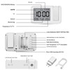 CHEREEKI Projection Alarm Clock, Alarm Clock with Indoor Temperature, 4