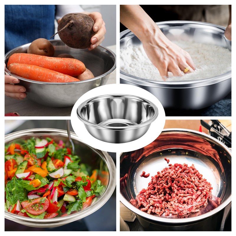 FillTouch 2 Pack Large Mixing Bowl Oversized All Purpose 304