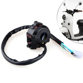 2 en 1 faros de la motocicleta bocina interruptor de encendido/apagado manillar interruptor de control de agarre interruptores para motocicleta scooter bicicleta eléctrica Interruptores de coche Accesorios