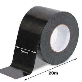 Rusoz Duct Tape Black 20 m x 50 mm Duct Tape Extra Strong Waterproof for Indoor and Outdoor Use Duct Tape Waterproof Repair Tape Tearable 1 Roll