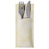 Cutlery Pockets with Napkin Cream Beige Marbled 20 cm Pack
