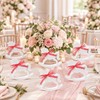 6Pc White Wood Rocking Horse Decor, Baby Shower Table Centerpiece