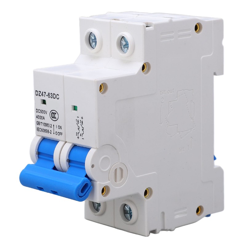 DC Miniature Circuit Breaker Upgraded 2P 500V Air for Solar