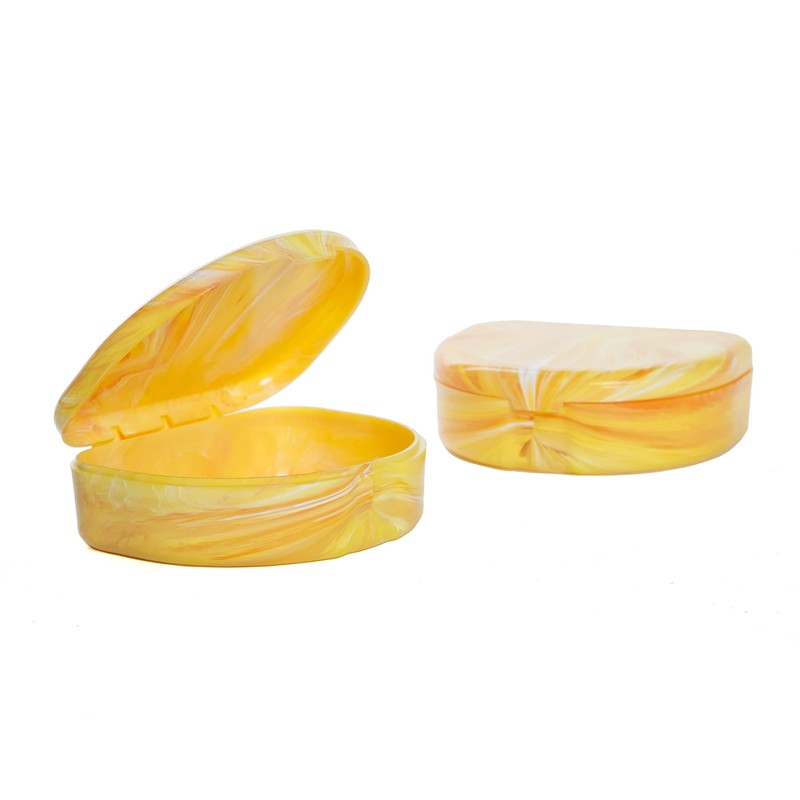 Blasting Health Designer Marble Retainer Case – Stylish Dental Storage