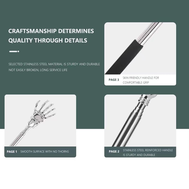 Back Scratcher, Telescopic Back Scratcher, Stainless Steel Telescopic Back Scratcher,