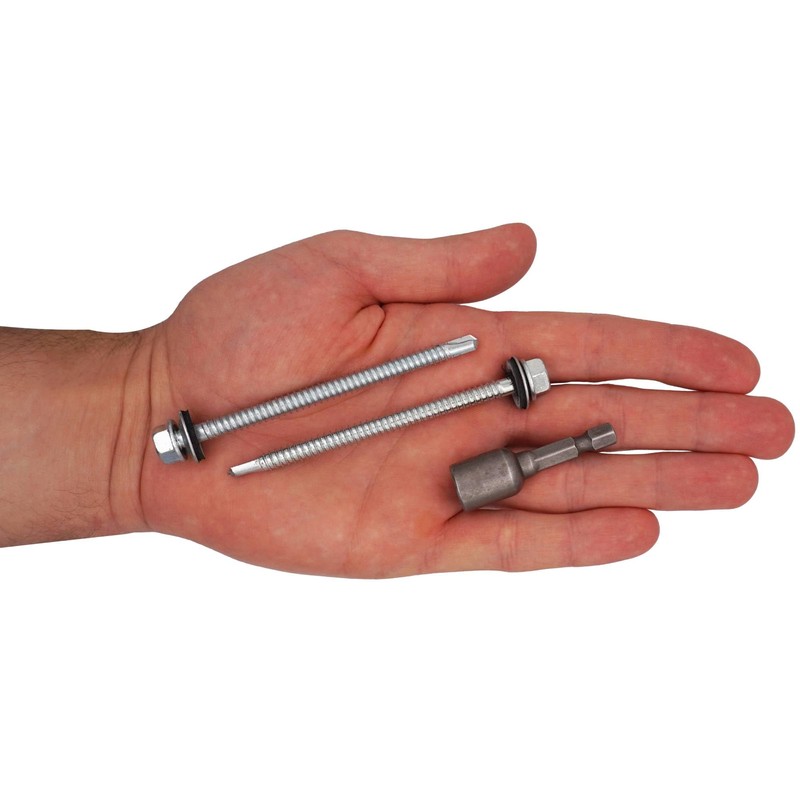 SKIR'CO (15 pcs) Zinc Plated Roofing Screws 6.3 x 90