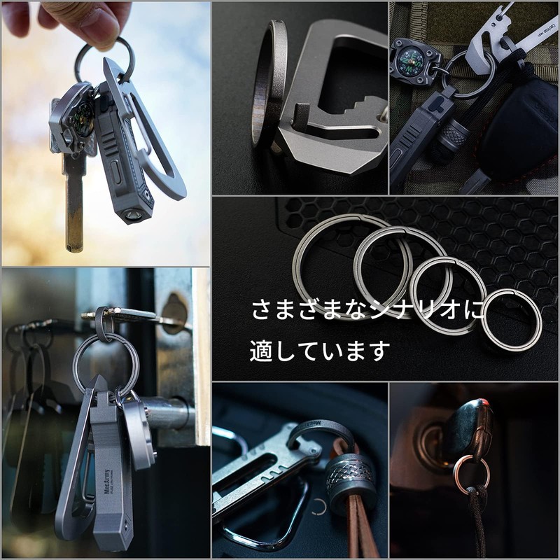 [MecArmy] CH1 EDC Titanium Key Ring, Side Push Design to